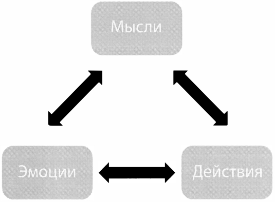 Как эмоции, мысли и действия влияют друг на друга