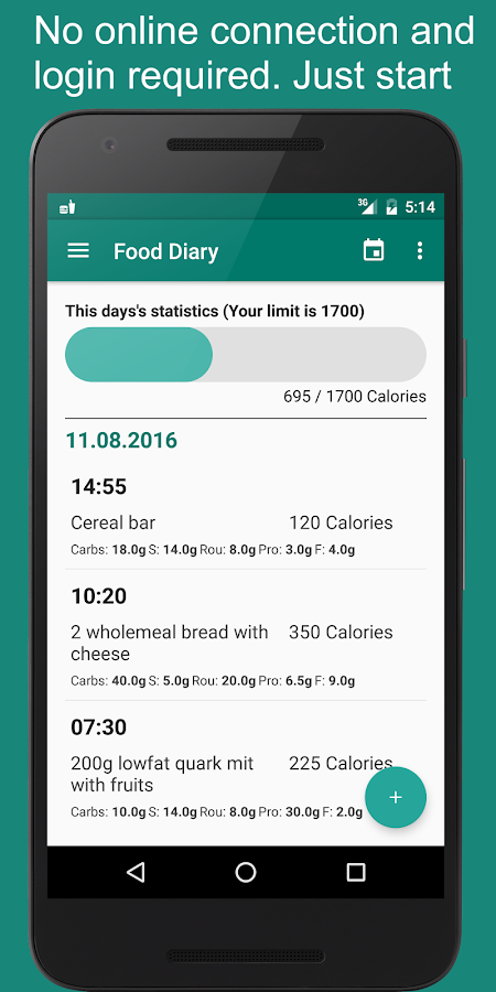 Приложение Food Diary